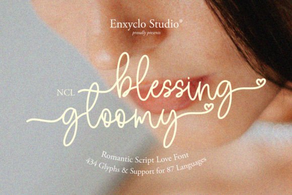 Blessing Gloomy: A Romantic Script Font for Brand Identity