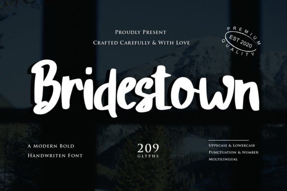 Bridestown: The Bold Script Handwritten Font for Handmade Creators