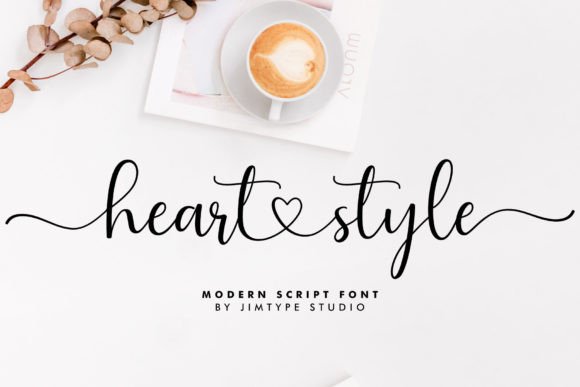 Heart Style Font: Elegant Script for Wedding and Branding Projects