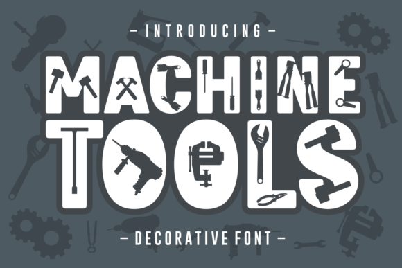 Machine Tools Typeface for Editorial Design