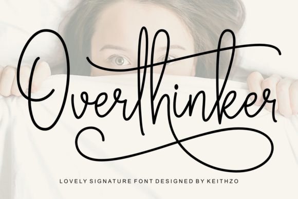 Overthinker Typeface: Elevating Editorial Design with Elegant Script