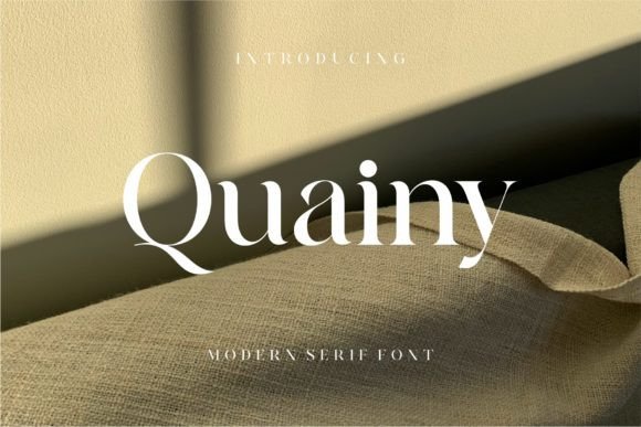 Quainy: A Minimalist Serif Typeface for Editorial Branding